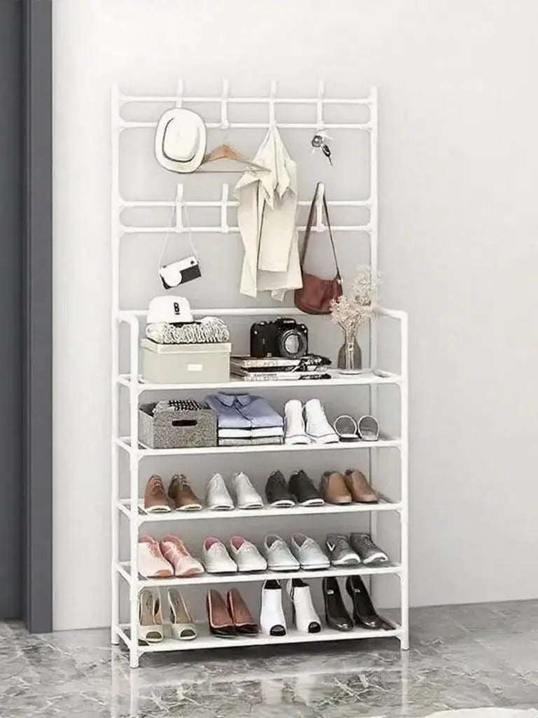 Multi-functional entrance shoe rack, super practical for storing bags and shoes, large-capacity multi-layer shoe rack