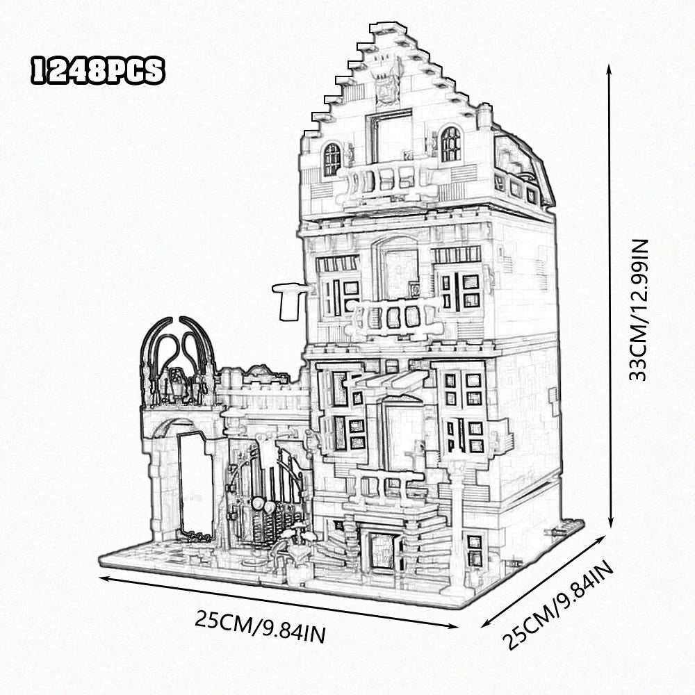 Creative Ideas Market Street Model Set Adorable Bedroom Street Views Building Blocks Bricks Toy For Room Decoration 10190 Gifts