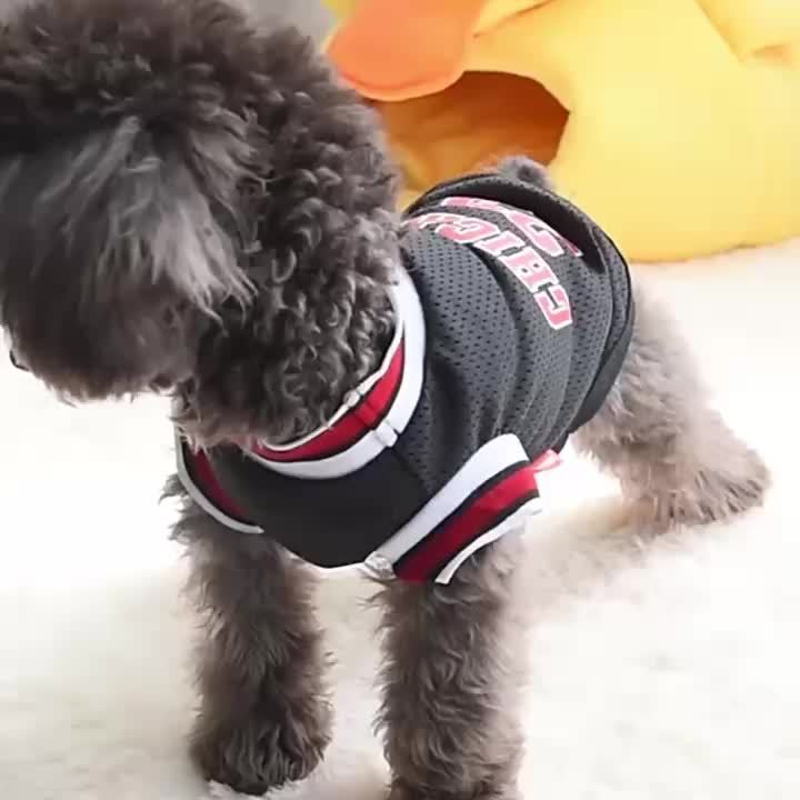 2pcs Chicago #23 Basketball Jersey Dog Vests - Breathable Mesh Pet Shirts for Small, Medium & Large Dogs - Red & White or Black & White Design - Perfect for Spring, Summer & Fall, Dog Jersey Outfit | Vibrant Pet Clothing | Co