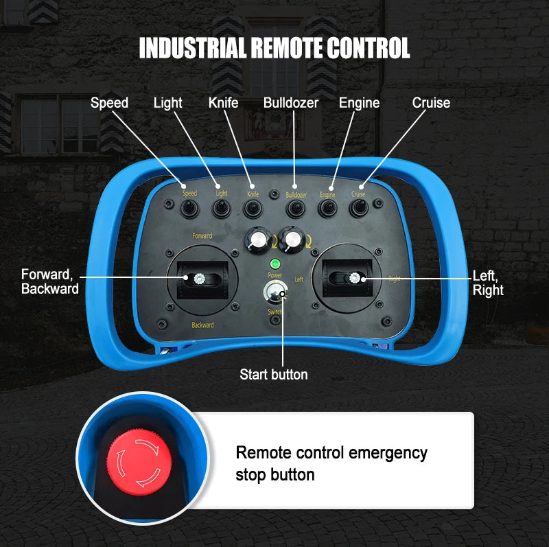 Remote Control Lawn Mower Rc Crawler 7.5HP Slope Mowing Machine Tracked Radio Controlled Grass Cutter Robotic Mowers