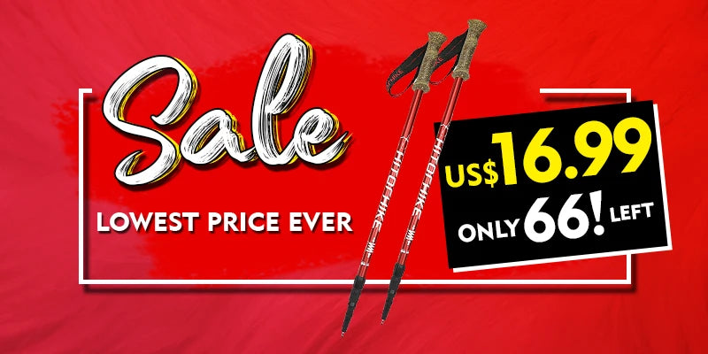 Carbon Fiber External Quick Lock Trekking Poles, Nordic Walking Stick, Hiking Telescope Stick, Shooting Crutch, 210 g/pc