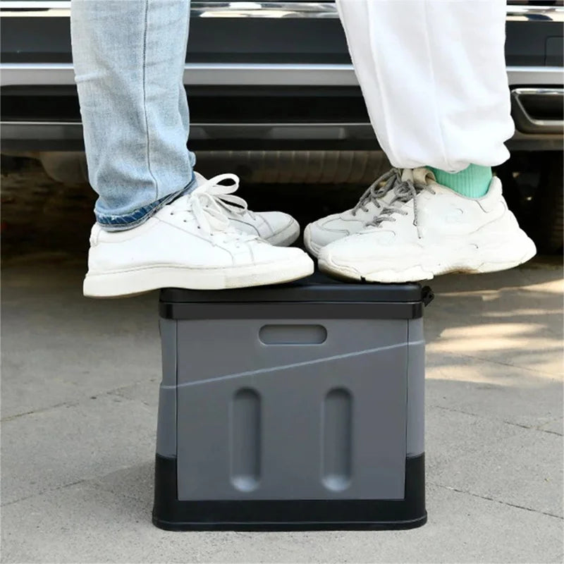 Portable toilet Portable car toilet bucket carrying capacity reusable trash can foldable odor-proof storage box Emergency toilet