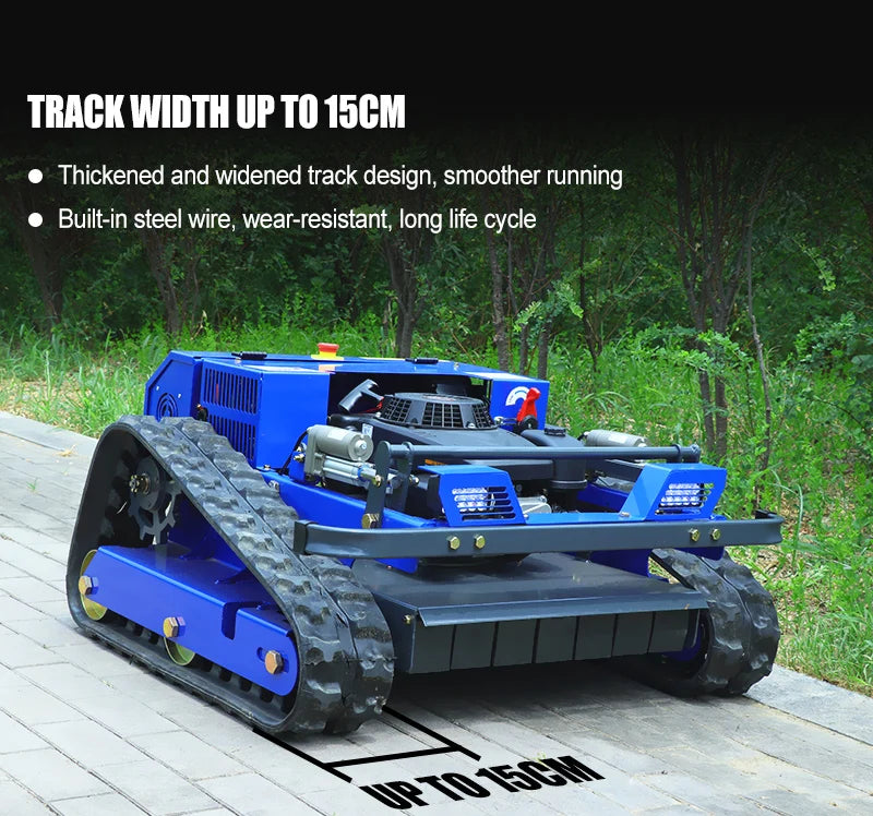 Remote Control Lawn Mower Rc Crawler 7.5HP Slope Mowing Machine Tracked Radio Controlled Grass Cutter Robotic Mowers