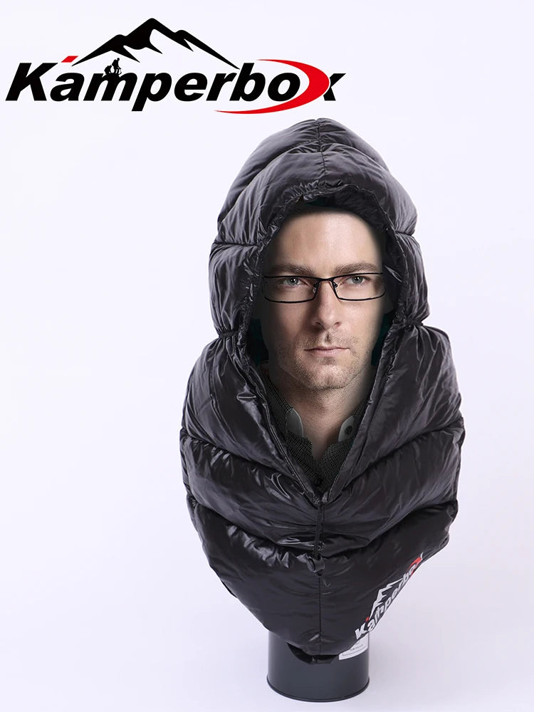 Kamperbox Balacava Down Beanie for Ultralight Camping Gear Sleeping Bag Winter Down Hat Cap TP21