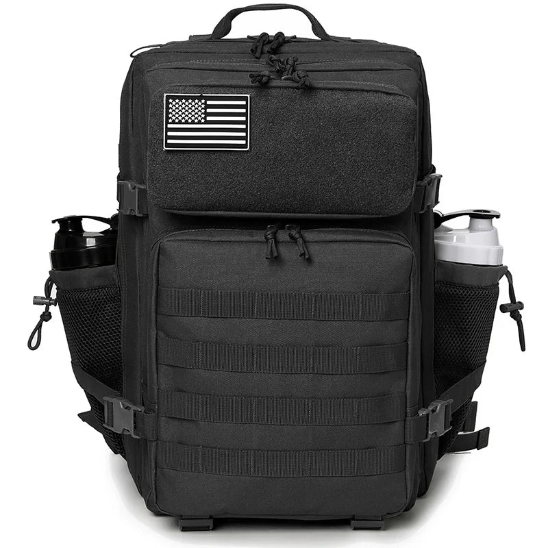 45L Molle Tactical Backpack Bag Hunting MOLLE Backpack GYM For Men EDC Outdoor Hiking Survival Rucksack Witch Bottle Holder