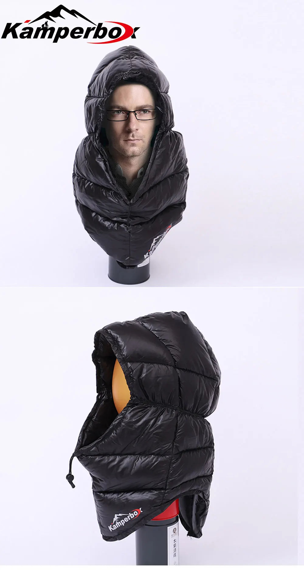 Kamperbox Balacava Down Beanie for Ultralight Camping Gear Sleeping Bag Winter Down Hat Cap TP21