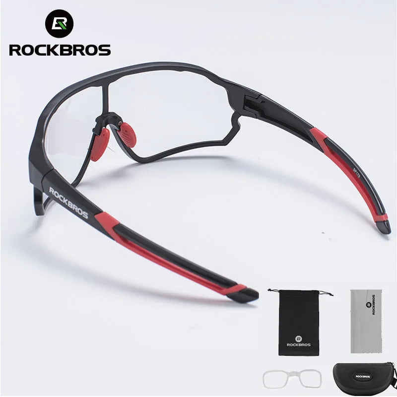 ROCKBROS Cycling Sunglasses  Photochromic Road Bike UV400 Bicycle Eyewear MTB Mountain Bicycle Cycling Goggles