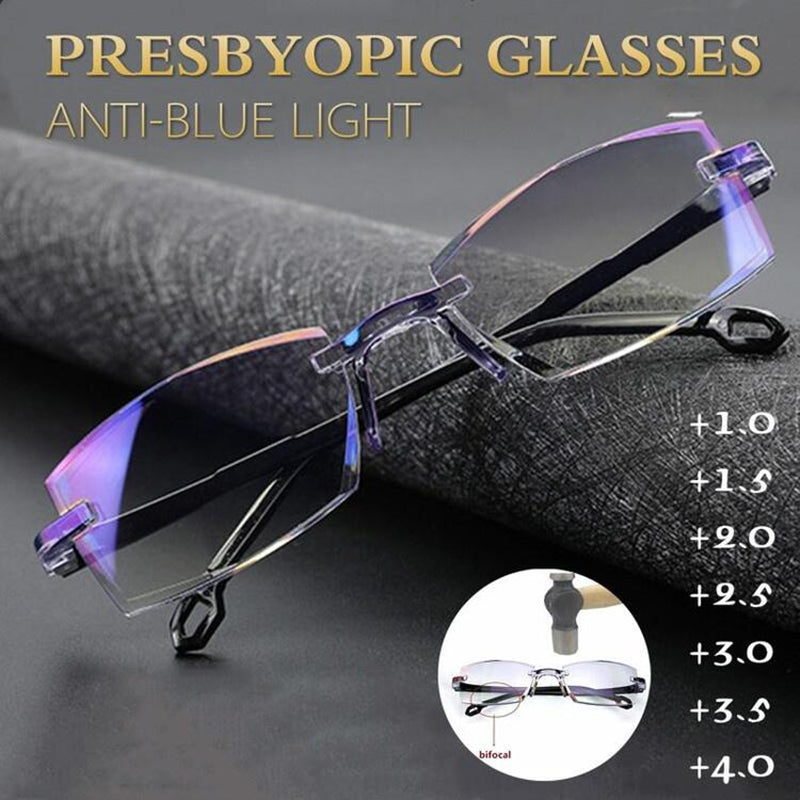 2021 Hot Anti-blue Progressive Far And Near Dual-us Glasses For Men Women Reading Glasses Sapphire High Hardness Glasses Очки
