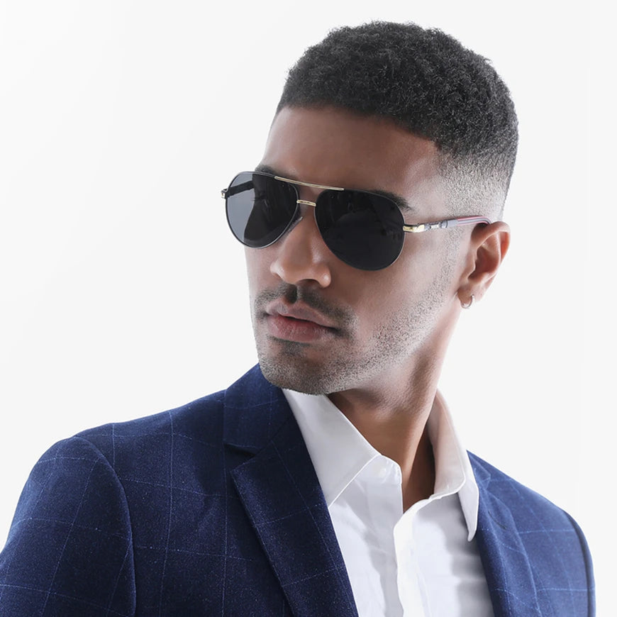 CLLOIO Men Classic Aluminum Polarized Sunglasses Women Driving Glasses Pilot Sun Glasses Brand Designer Male Vintage Sunglasses