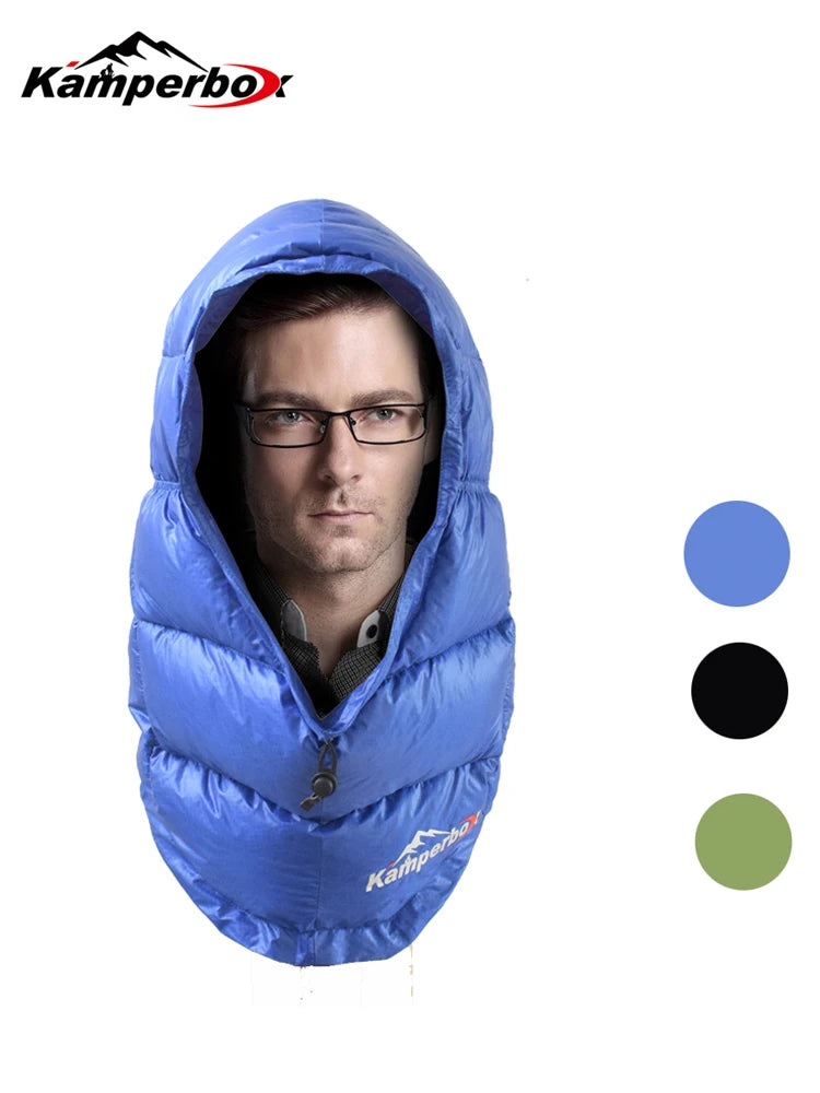 Kamperbox Balacava Down Beanie for Ultralight Camping Gear Sleeping Bag Winter Down Hat Cap TP21
