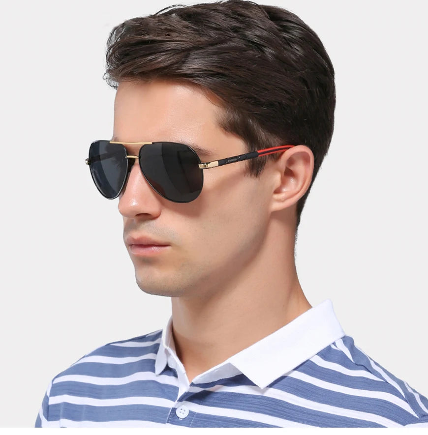 CLLOIO Men Classic Aluminum Polarized Sunglasses Women Driving Glasses Pilot Sun Glasses Brand Designer Male Vintage Sunglasses