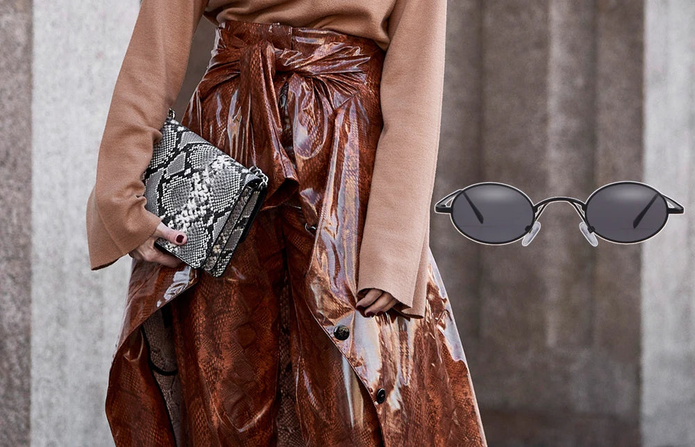 SORVINO Skinny Steampunk Oval Sunglasses 2020 Women Vintage Small Steam Punk Goggles Designer Gold Tiny Sun Glasses Shades SN229