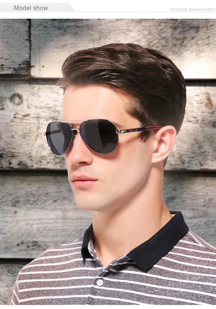 CLLOIO Men Classic Aluminum Polarized Sunglasses Women Driving Glasses Pilot Sun Glasses Brand Designer Male Vintage Sunglasses