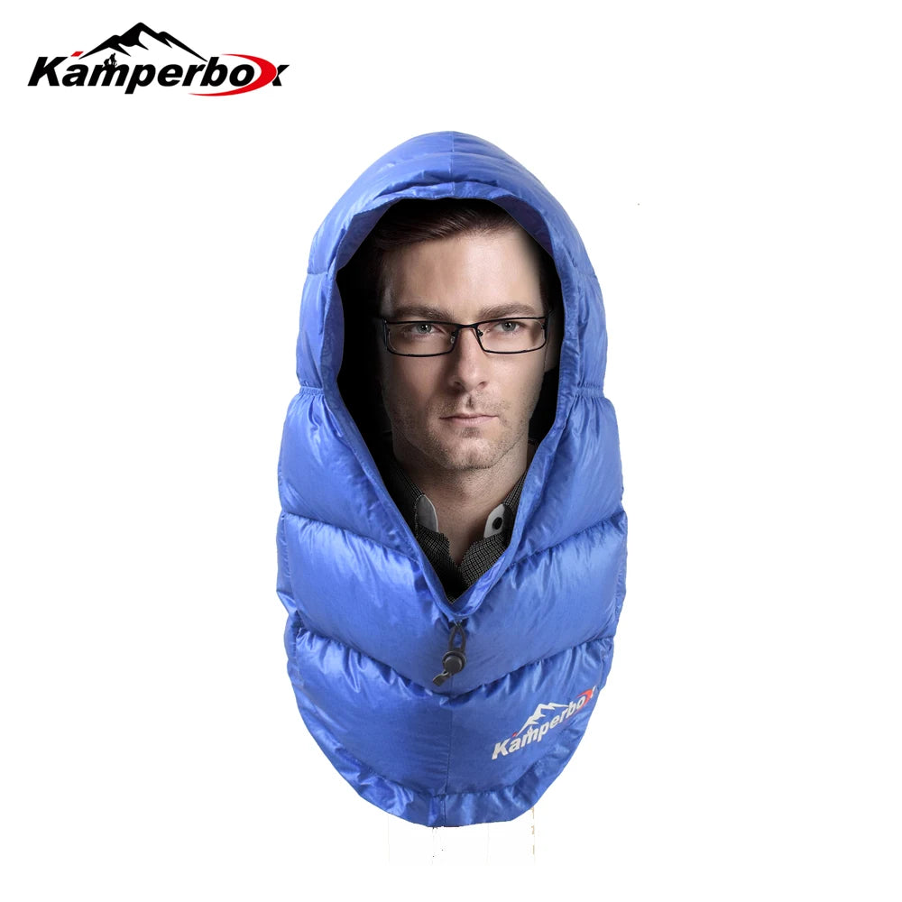 Kamperbox Balacava Down Beanie for Ultralight Camping Gear Sleeping Bag Winter Down Hat Cap TP21