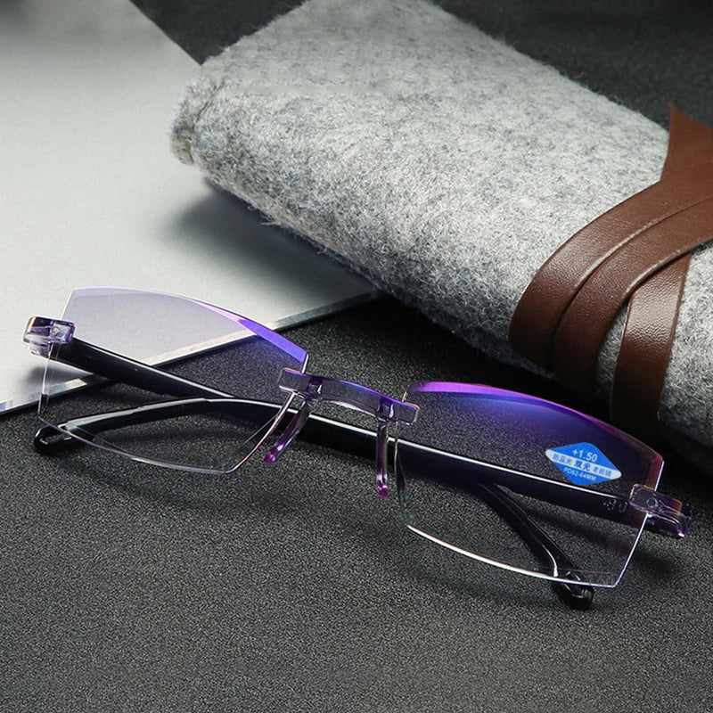 2021 Hot Anti-blue Progressive Far And Near Dual-us Glasses For Men Women Reading Glasses Sapphire High Hardness Glasses Очки