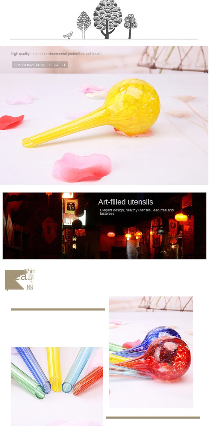 Plant Watering Globe Set for Indoor and Outdoor Plants, Globe Set, Automatic Devices, Terrarium Pots, Decor Flower Vases, 6 Pcs