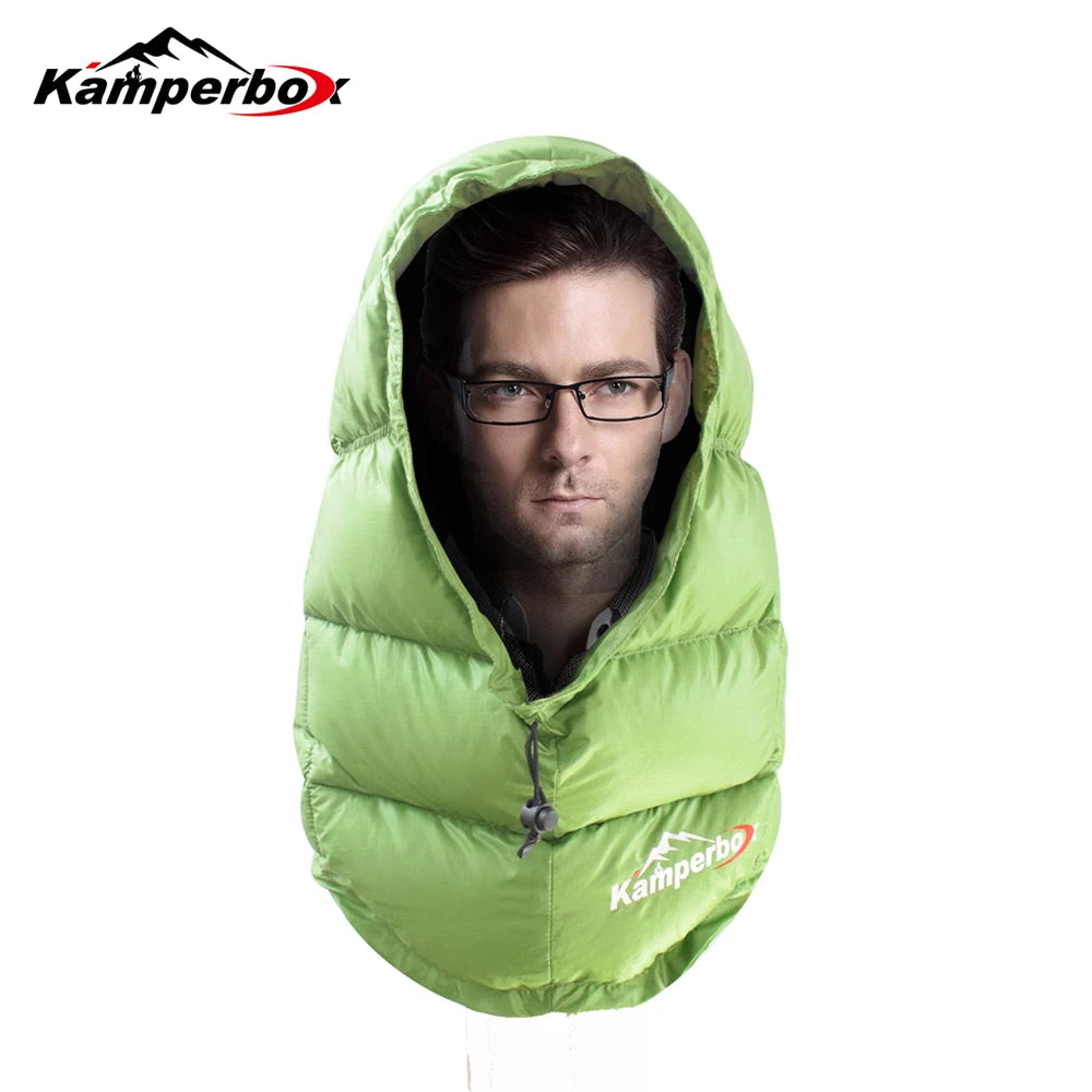 Kamperbox Balacava Down Beanie for Ultralight Camping Gear Sleeping Bag Winter Down Hat Cap TP21