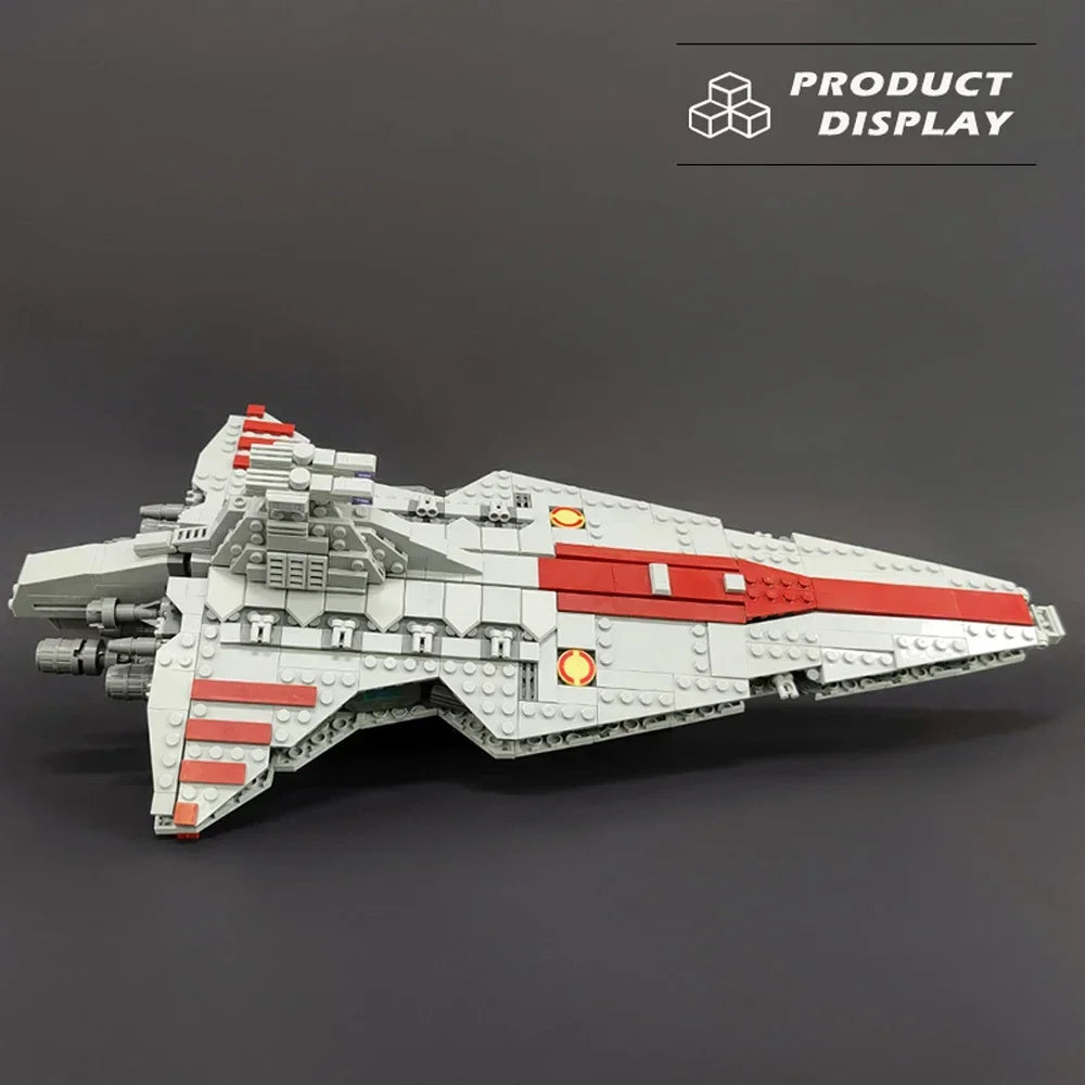 Planet War Interstellar Spaceship Combat Building Blocks Classic Movie Model Assembly Set Desktop 960PCS Puzzle Toy Gift For Kid