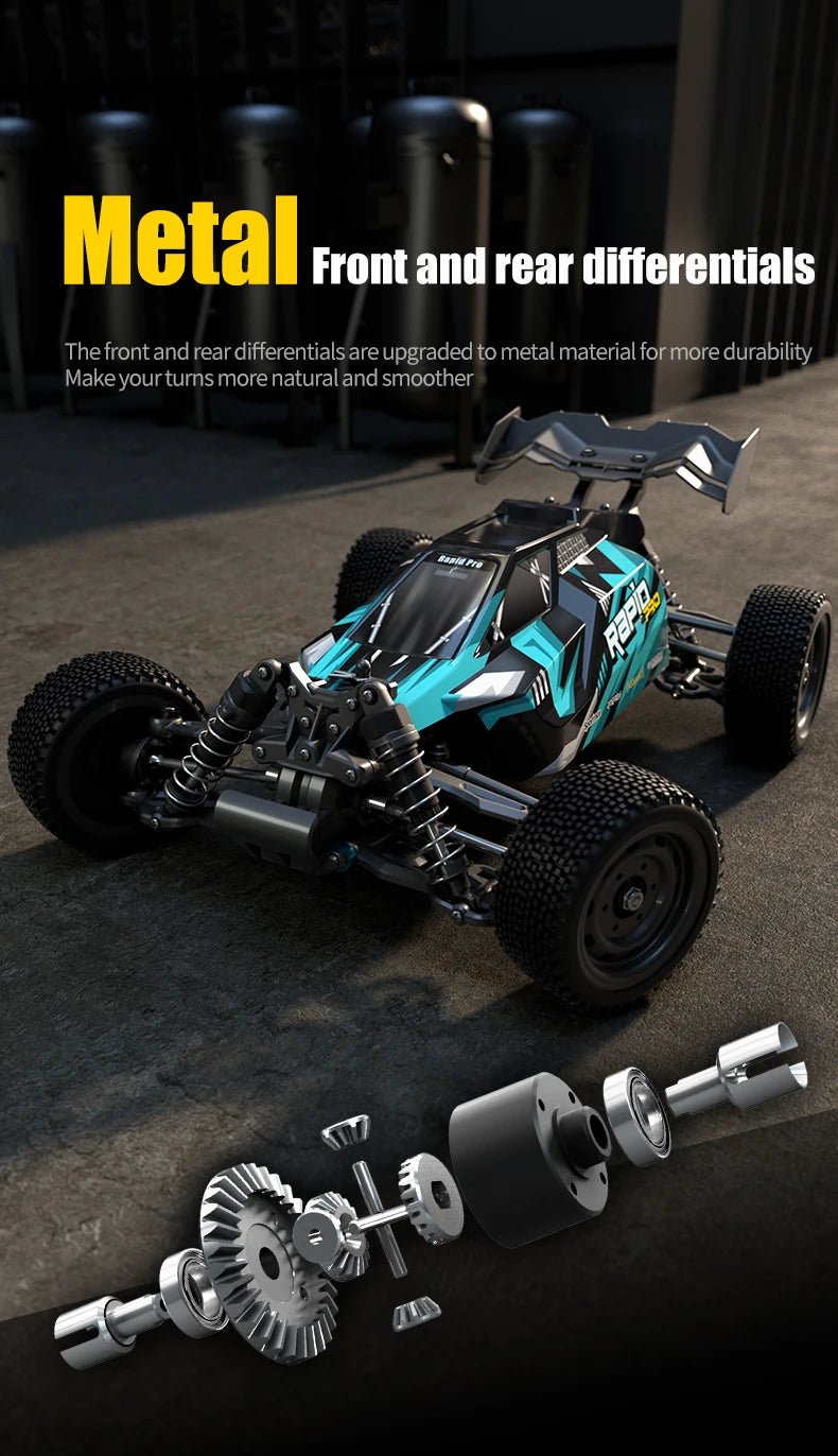 16103 PRO RC Offroad 4x4 70KM/H High-Speed RC Car 2.4GHz Brushless Motor, 1:16 4WD Off-road Climbing Vehicle Wtith LED Light