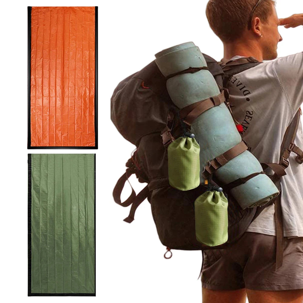 Emergency Sleeping Bag Emergency Blanket Survival Sleeping Bag Survival Gear for Camping Hiking Outdoor Adventure
