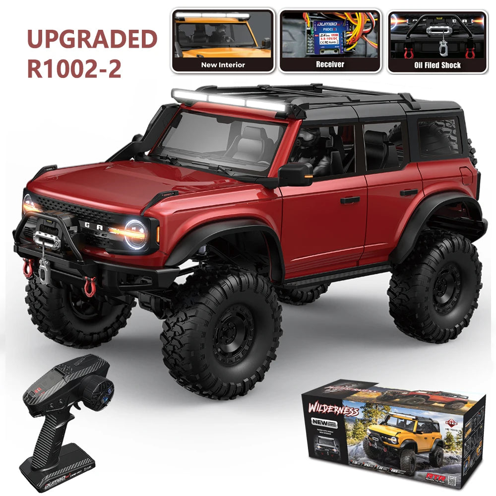 1/10 RC Crawler Upgrade HB Rc Model 4WD RTR with LED 2.4G Electric Remote Control Rock Off-road Vehicle for Adults US Shipping