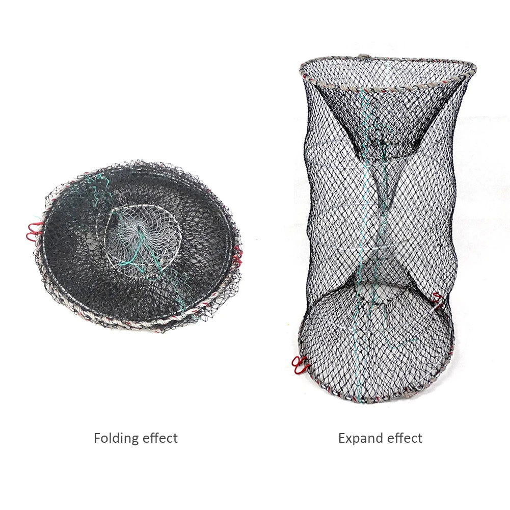 Foldable Fishing Cast Net Crab Trap Fish Cages Fish Loach Crayfish Shrimp Net Automatic Retractable Shrimp Trap