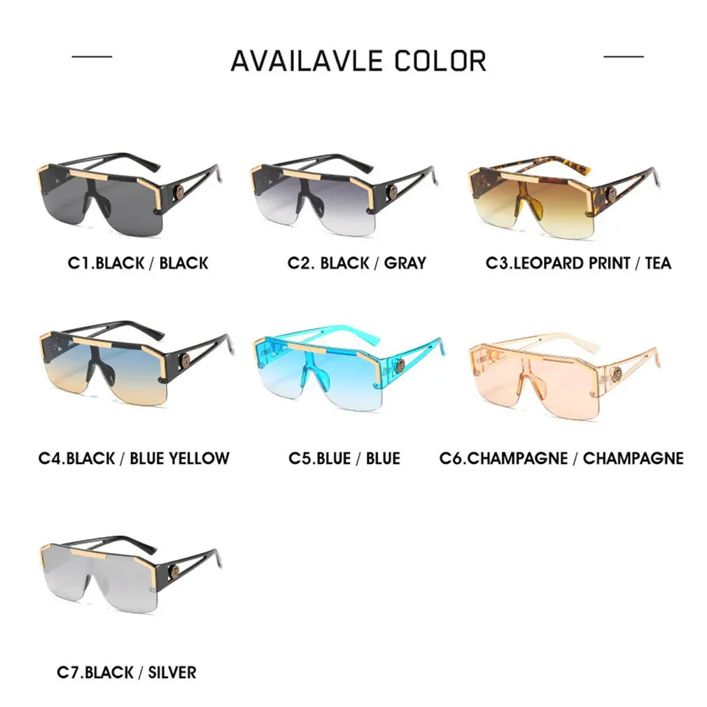 Luxury Big Square Sunglasses Women Brand Designer Retro Blue Sun Glasses for Female Oversized Black Shades UV400