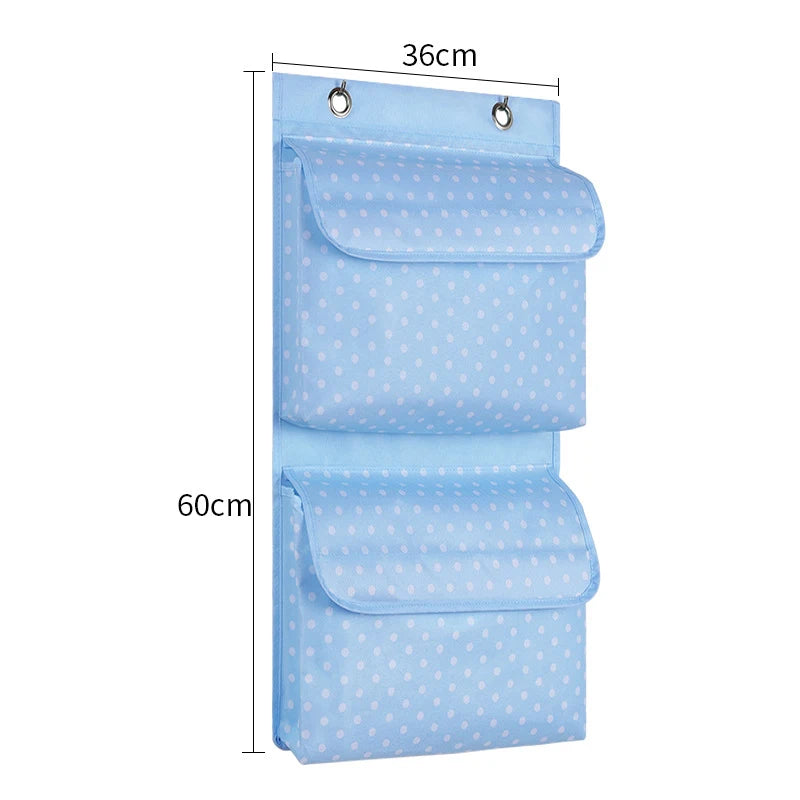 1PC Oxford Fabric Wall Door Hanging Bag Organizer Storage Pouches Wardrobe Closet Storage Bag Sundries Pouches