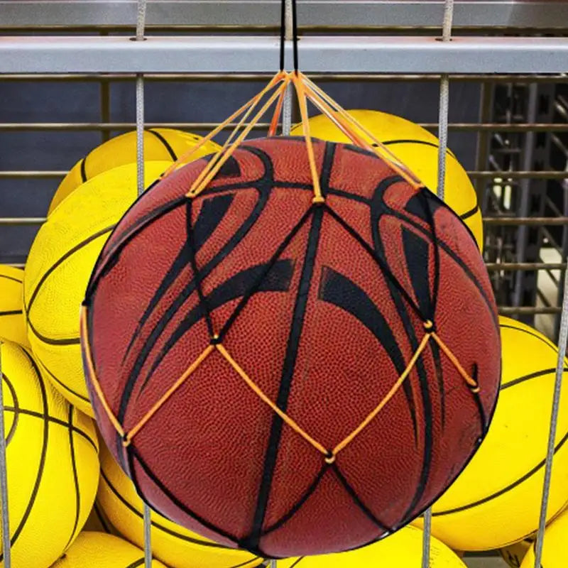 Single Ball Carrier Heavy-duty Basketball Ball Carry Mesh Storage Net Basketball Net Bag Sports Ball Holder Nylon Carry Bag