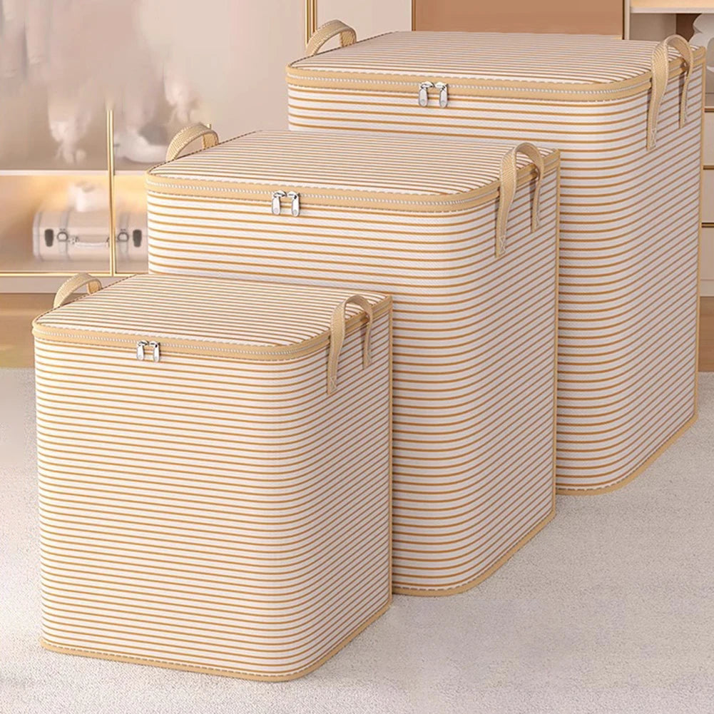 Extra Large Storage Bag Non-Woven Closet Clothes Organizer Breathable Clothing Quilt Storage Container for Home Bedroom