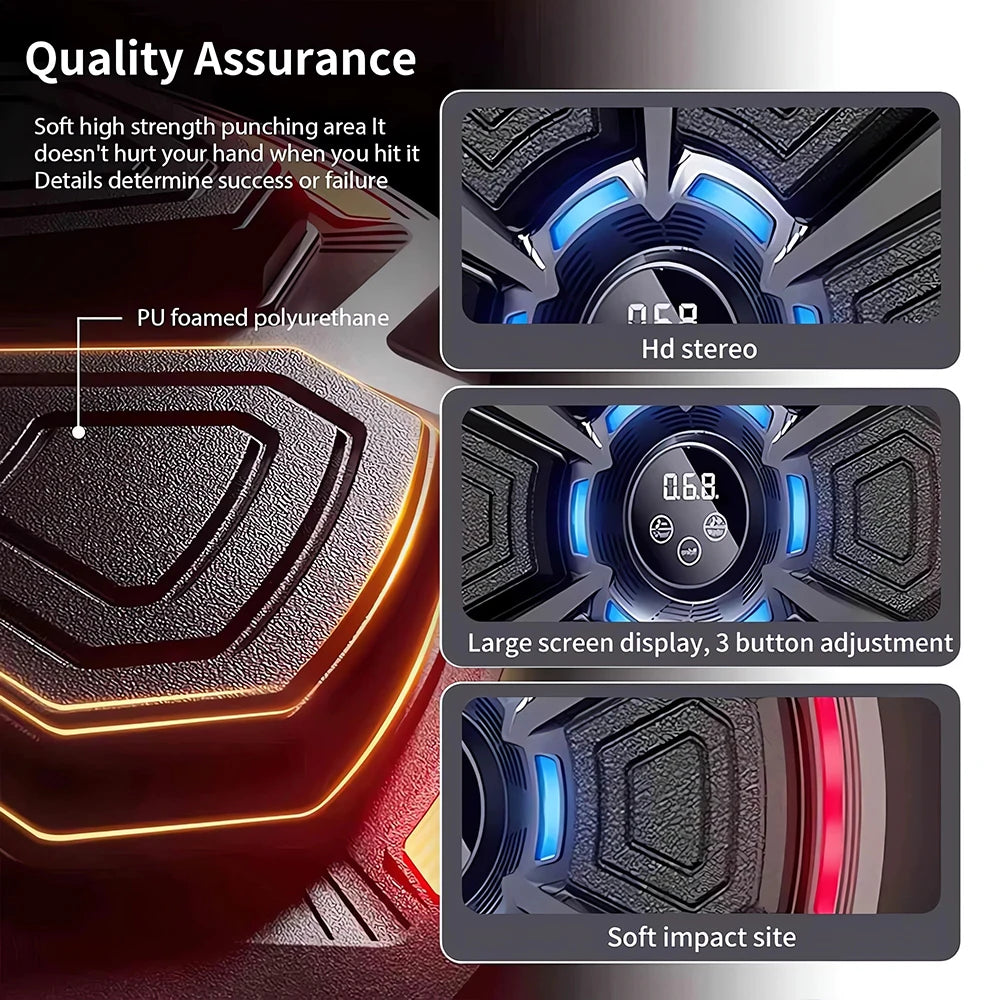 Music Boxing Machine Boxing Workout Machine Adjustable Speed Wall-Mounted Exercise Equipment Type C Rechargeable for Adults Kids