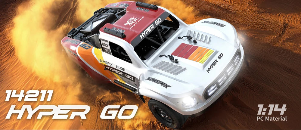 HYPER GO MJX14211 1/14 4WD RC High-Speed Brushless Remote Control Car With Gyroscope Off-road Racing RC Truck Toys