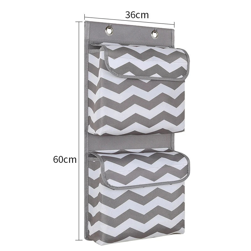 1PC Oxford Fabric Wall Door Hanging Bag Organizer Storage Pouches Wardrobe Closet Storage Bag Sundries Pouches