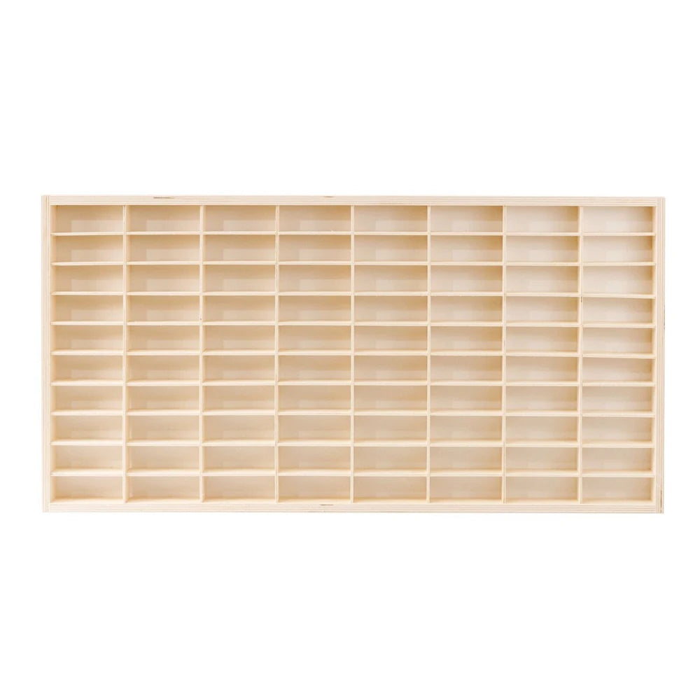 80 Grids for Hot Wheels Diecast Car Matchbox 1/64 Wood Display Shelf Toy Storage