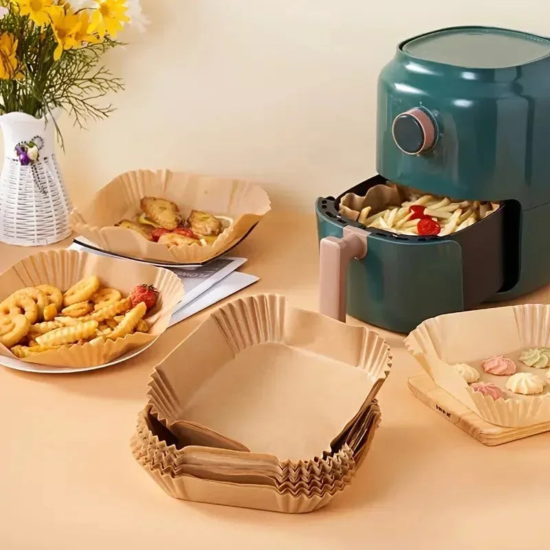Air Fryer Disposable Paper Parchment Wood Pulp Steamer Cheesecake Air Fryer Accessories Baking Paper for Air Fryer