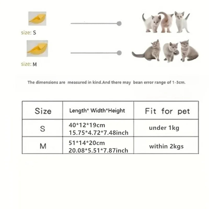 Banana Cat Bed House Funny Cute Cozy Cat Mat Beds Warm Durable Portable Pet Basket Kennel Dog Cushion Cat Supplies Multicolor