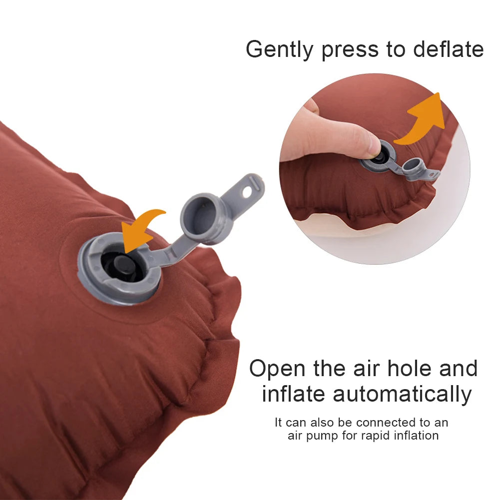 Ultralight Inflatable Pillow Neck Protect Camping Air Pillow Ergonomic Compressible Travel Pillow for Car Airplane Train Office