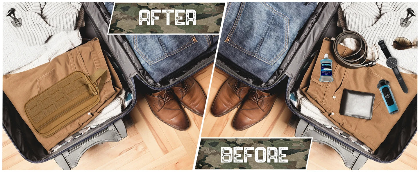 Tactical Toiletry Bag For Men/women Hygiene Bag Tool Molle Pouches Small Hanging Dopp Kit Mens Shaving Kit Travel shower Bag