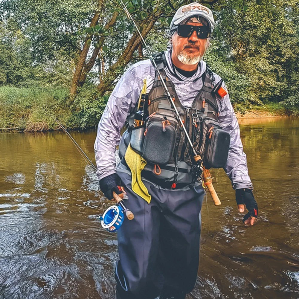 New Adjustable Men Fly Fishing  Vest Pack Multifunction Pockets Outdoor Mesh Backpack Fish Accessory Bag