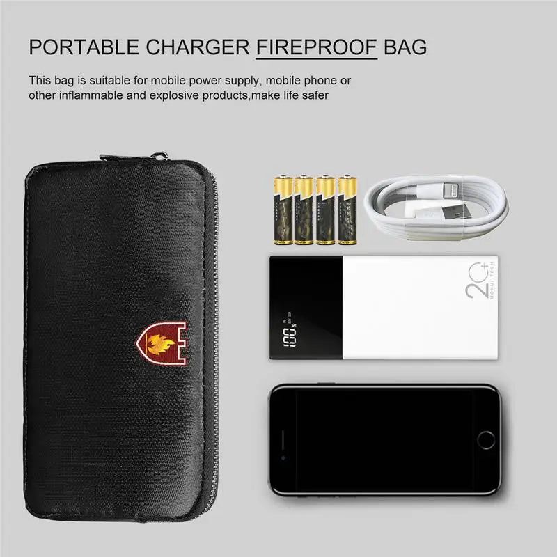 Fireproof Wallet Fireproof Waterproof Faraday Bag Fire Resistant Money Pouch Envelope Container for Cash Passport Currency Keys