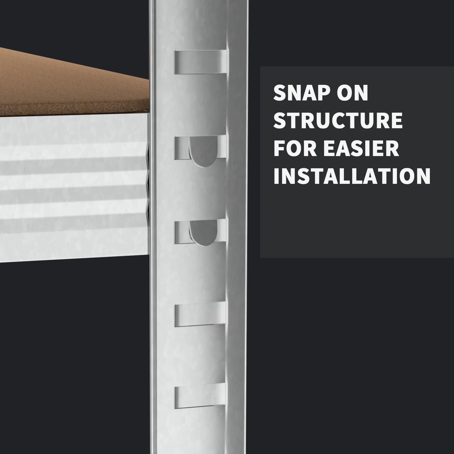 Heavy Duty 5 Tier Galvanised Adjustable Shelf Racking Unit Storage Rack 875KG Capacity Metal Shelves Workshop, Shed, Office,Home