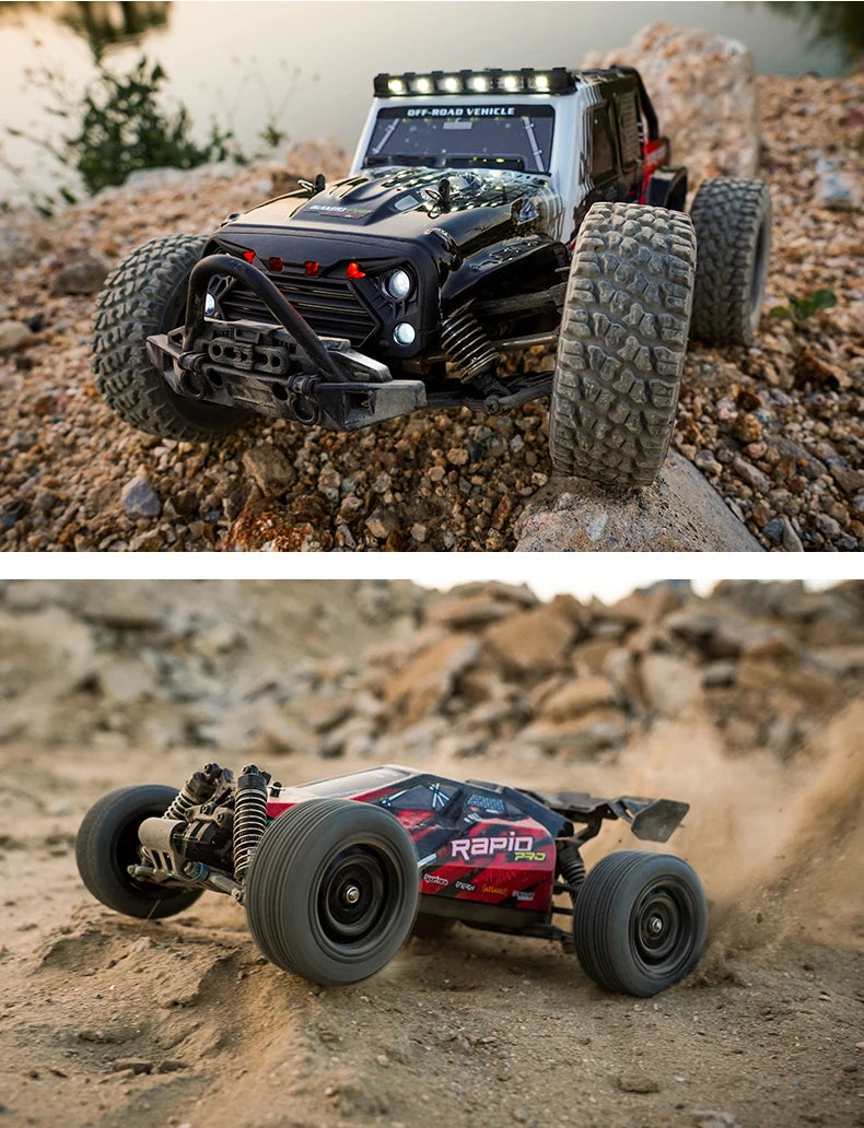 16103 PRO RC Offroad 4x4 70KM/H High-Speed RC Car 2.4GHz Brushless Motor, 1:16 4WD Off-road Climbing Vehicle Wtith LED Light