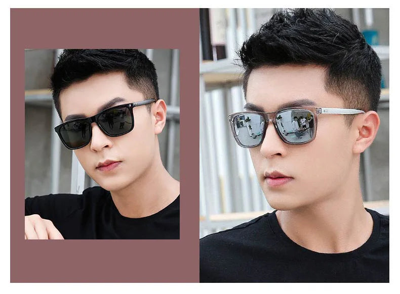 Sports Polarized Sunglasses Men Women Classic Square Plastic Driving Sun Glasses Male Fashion Black Outdoor Shades UV400