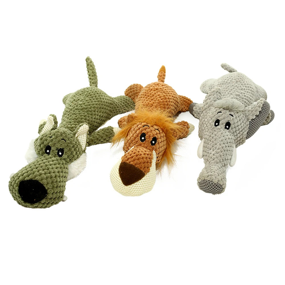 Pet Dog Toy Cute Plush Squeak Stuffed Toys Cartoon Puppy Dog Toy Puppy Teething Chewing Pet Dog Chew Squeak Toy Dog Accessories