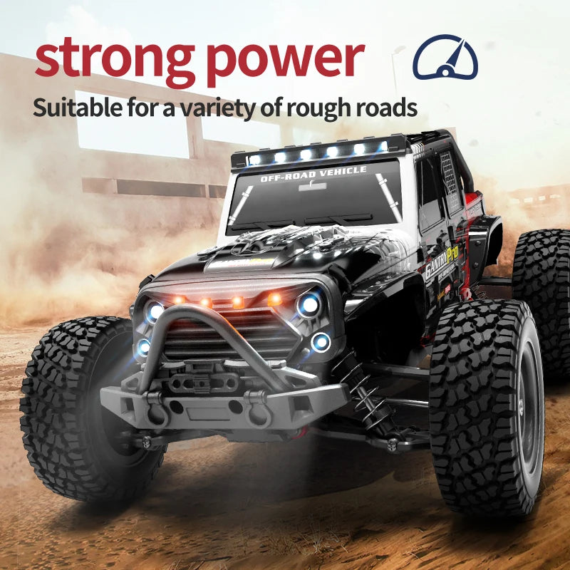 16103 PRO RC Offroad 4x4 70KM/H High-Speed RC Car 2.4GHz Brushless Motor, 1:16 4WD Off-road Climbing Vehicle Wtith LED Light
