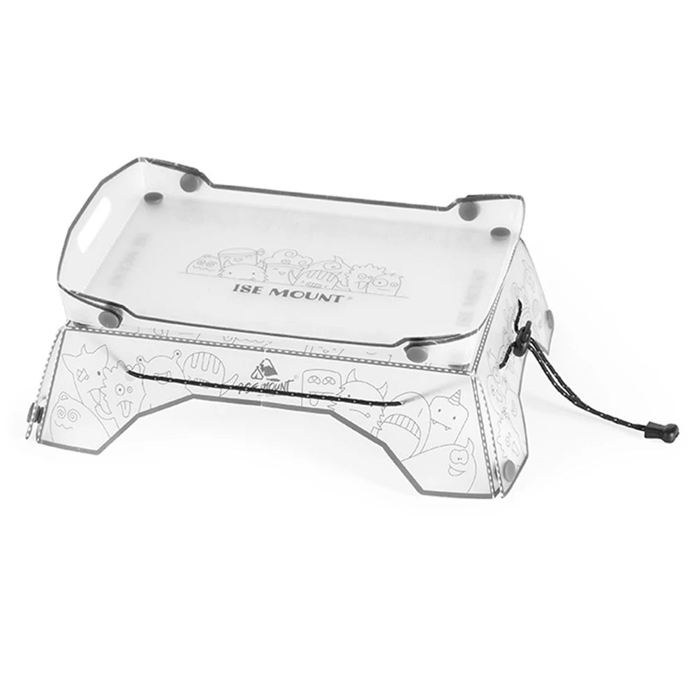 Small Backpacking Table Ultralight Outdoor Fishing Furniture Portable Mini Dining Table Multifunctional for BBQ Picnic