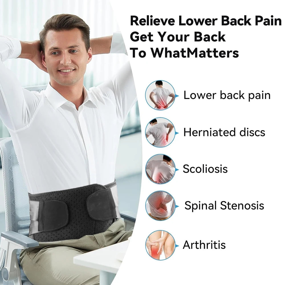 Back Brace for Lower Back Pain Relief,Herniated Disc,Breathable Back Support Belt for Men Women,Lumbar Support Belt for Arthriti