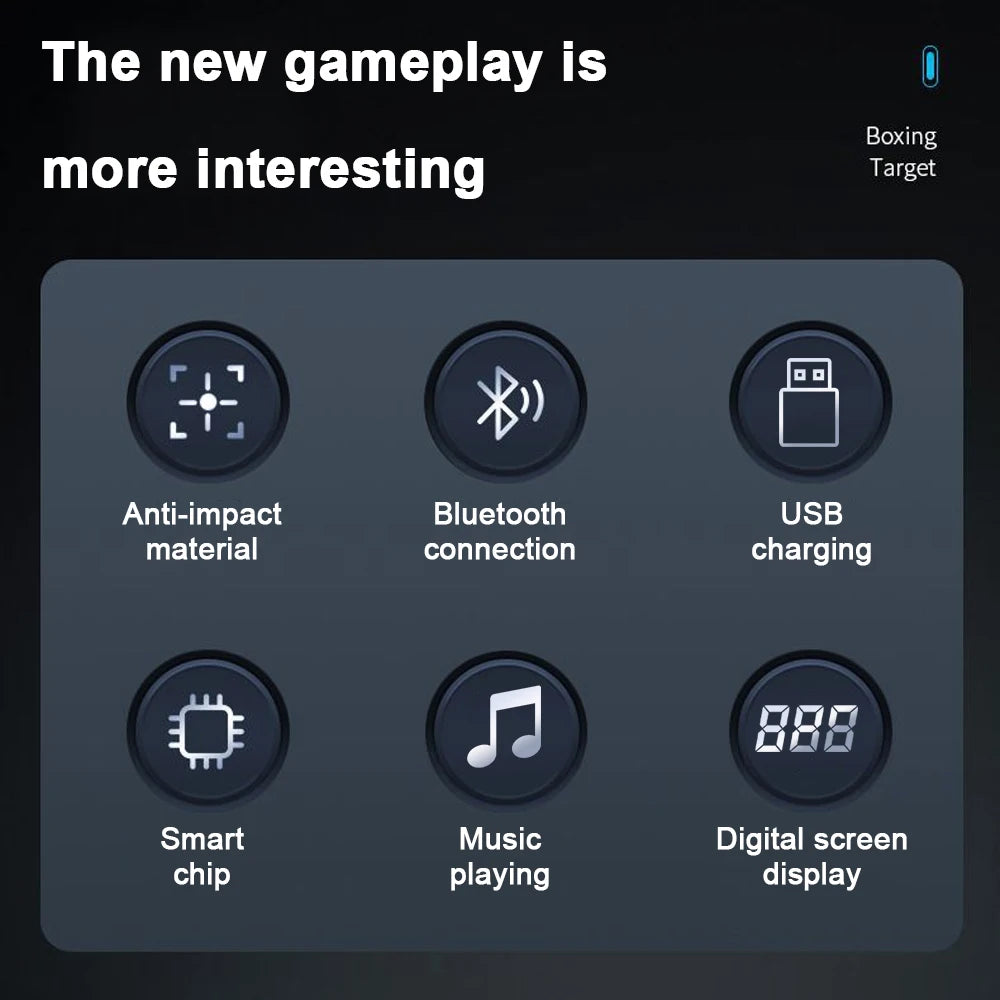 Music Boxing Machine Boxing Workout Machine Adjustable Speed Wall-Mounted Exercise Equipment Type C Rechargeable for Adults Kids