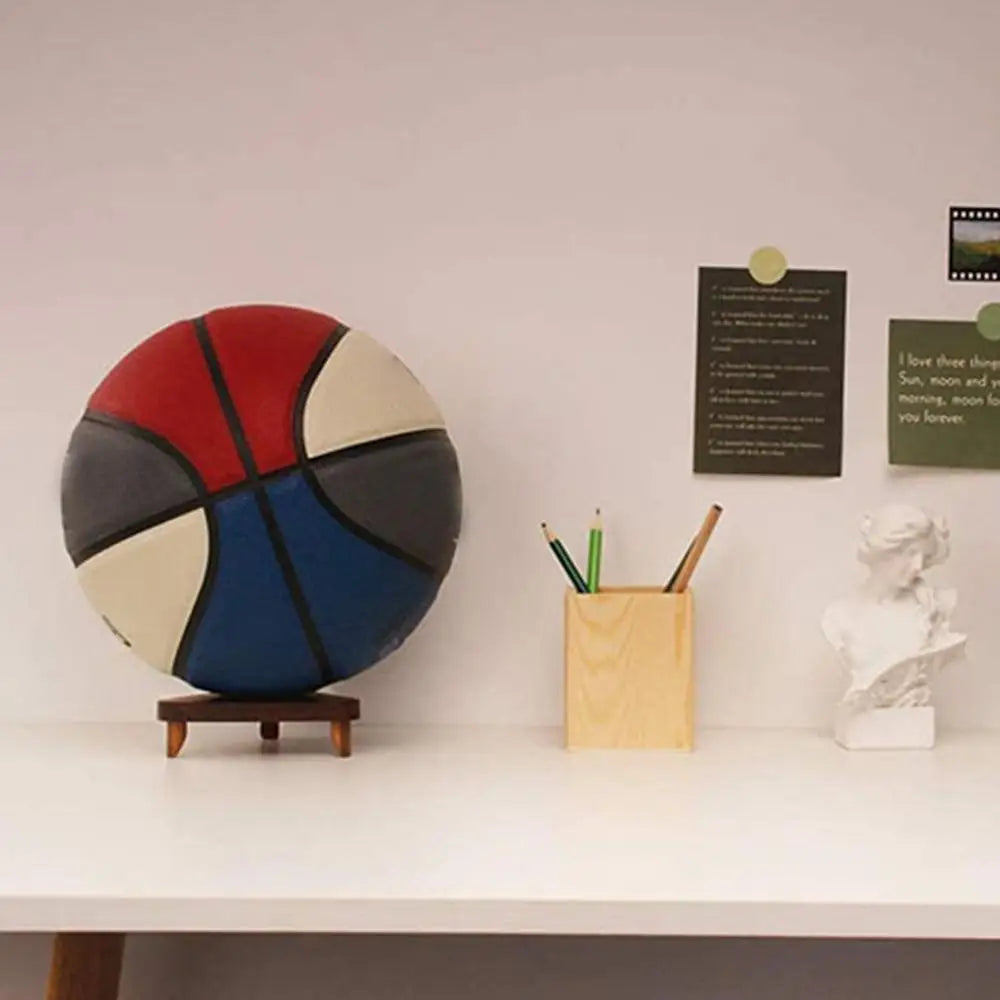 Ball Display Stand Wood Soccer Ball Display Holder Ball Stand Holder Display Stand Wooden Basketball Football Soccer Holder Rack