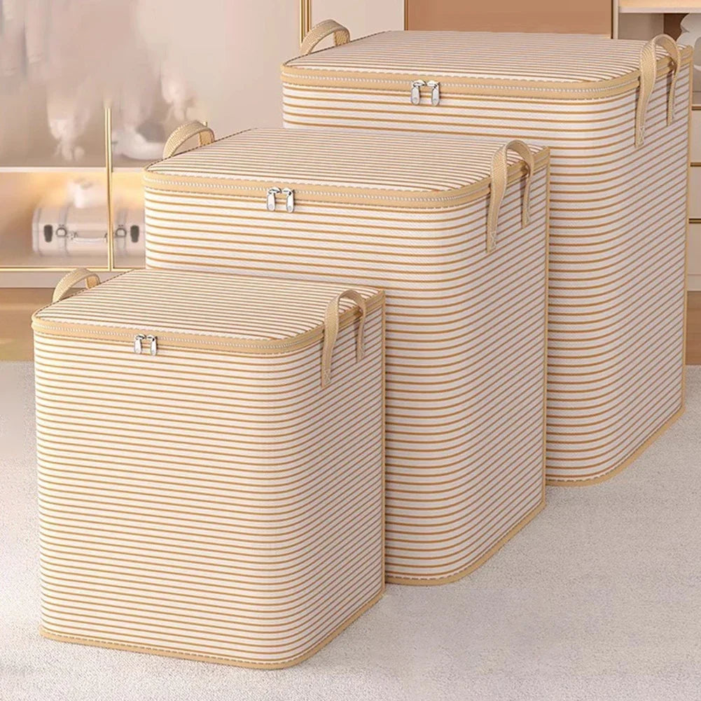 Extra Large Storage Bag Non-Woven Closet Clothes Organizer Breathable Clothing Quilt Storage Container for Home Bedroom